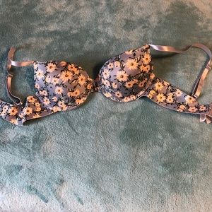 34B Floral Push Up Bra